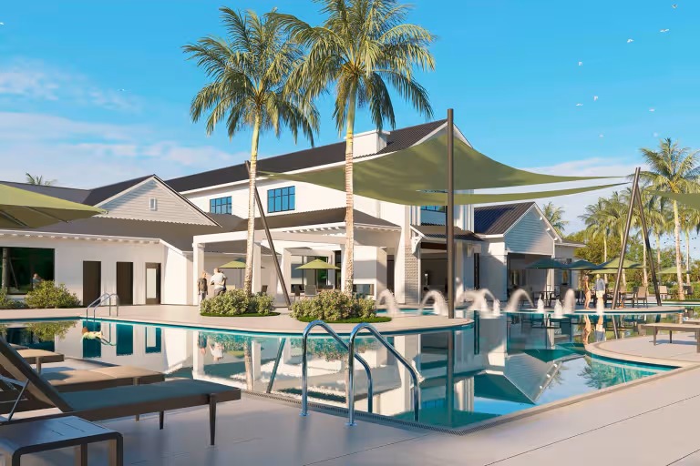Architectural rendering of the planned Sunchase resort pool and clubhouse